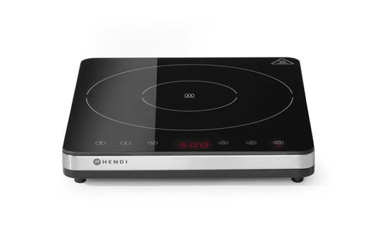 296x370x, Induktionskocher, 46mm, Edelstahl, HENDI 230V/2000W, Glas