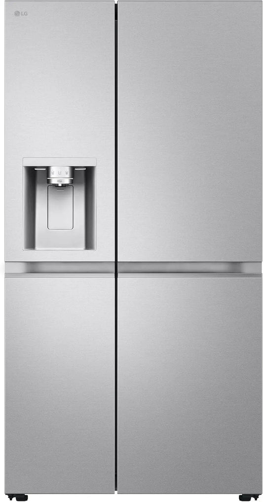 LG GSLE91MBAB Kühlschrank, 623 L, Energieklasse B, No Frost, Gefrierfach, Silber, mit Eis- und Wasserspender, UVNano, Multi-Airflow