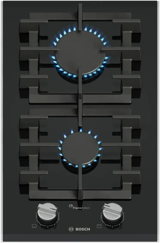 Kochfeld, 30 cm, Serie, Schwarz, Glaskeramik, PRB3A6I40, Serie 8, Gas, Domino-Kochfeld