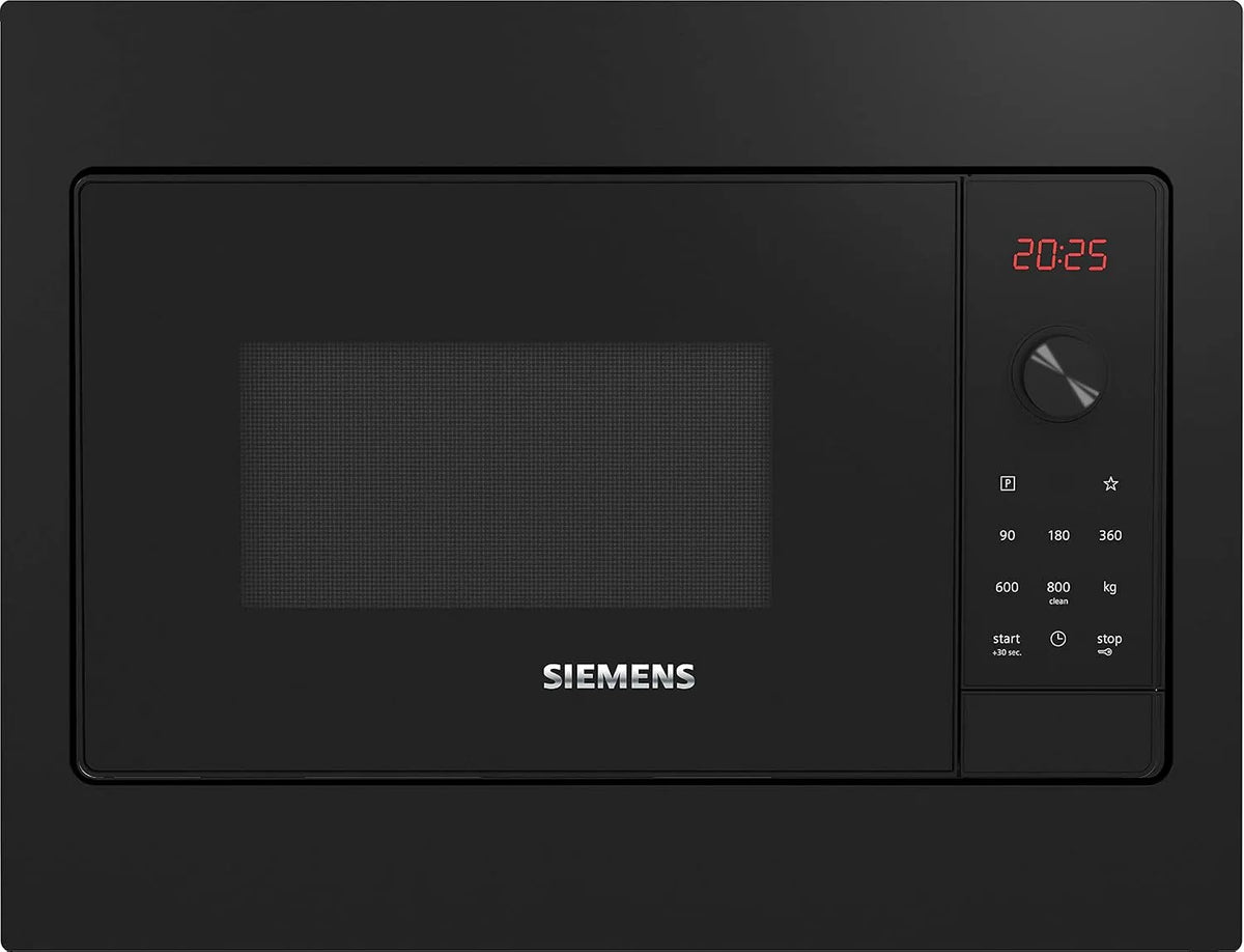 Siemens iQ300 BF523LMB3 Mikrowelle, 20 L, 800 W, Einbau, Mikrowellenofen, Schwarz