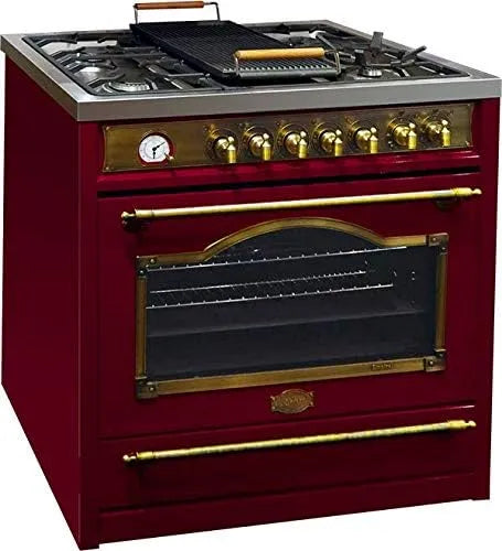 Gasherd mit Elektrobackofen 90cm, 115 L, Kaiser Empire HGE 93555 RotEm, Herd mit Gas Kochfeld, Elektro Backofen, 5 Kw WOK, 115L, 8 Funktionen