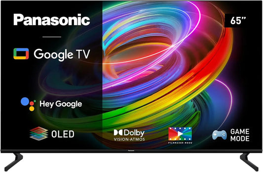 Panasonic Tx-65MZ700E Smart TV, 65 Zoll, Fernseher, 4K UHD, OLED, HDR, Dolby Audio, Android OS, Schwarz, 2 fuß-sockel, Dolby Atmos & Dolby Vision