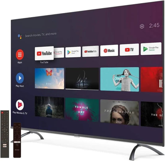 Google SRT50UC7433 Smart TV, 126 cm, Fernseher, 4K UHD, HDR, Triple-Tuner DVB-T2, S2, HDMI, USB, WLAN, Android OS, HDTV, HDR 10, WCG, EPG, CI+
