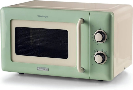 Mikrowelle, 20 L, 800 W, Timer, Grün, 3 Funktionen, 6 Kochstufen, Ariete 3960 Mikrowelle Vintage