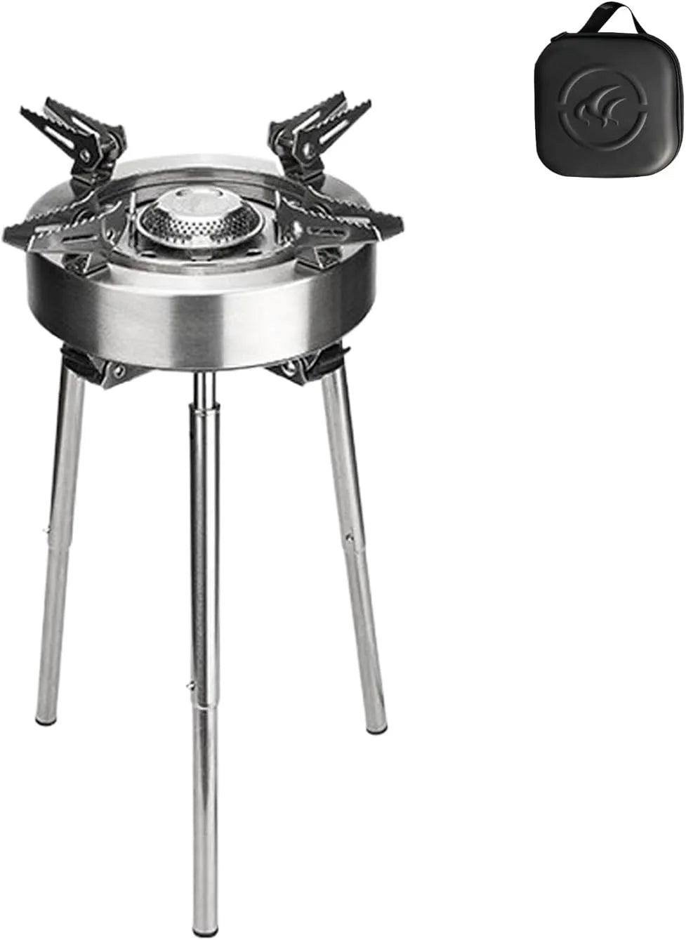 Campingkocher, 11000 W, tragbar, Outdoor, Grill, 2 Split-Typ-Gasofen, Eisengrau