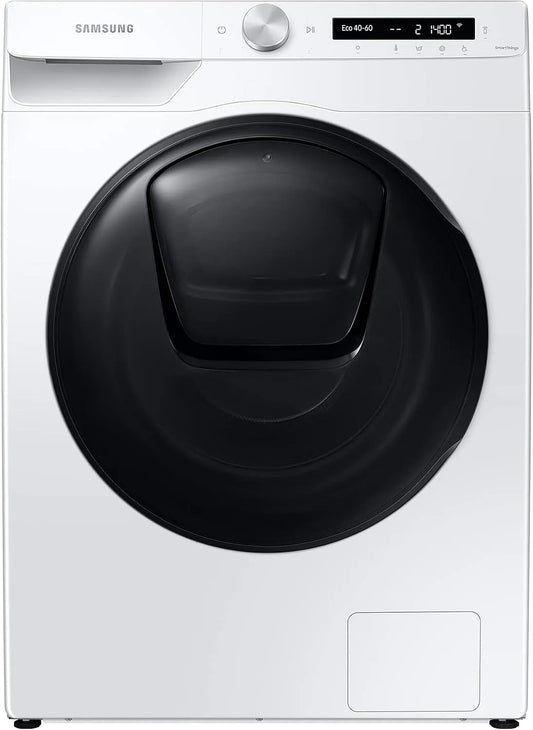 Samsung WD81T554ABW/S2 Waschtrockner, 6 kg, Waschmaschine, Trockner, AI Ecobubble, Hygiene-Dampf, Weiß, 1400 U/min, 8 bzw, AddWash, Air Wash