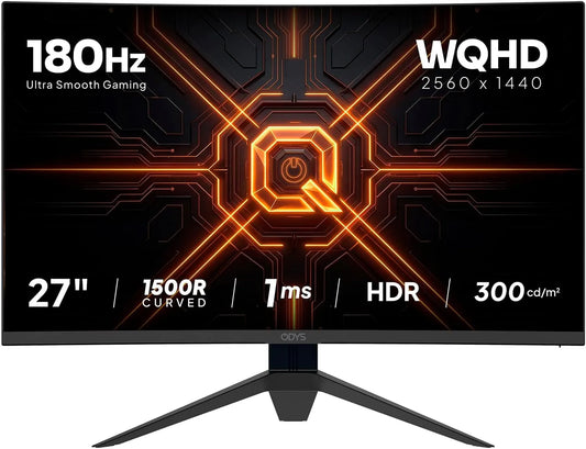 Monitor, 27 Zoll, ODYS Q27-x, Gaming-Ausstattung, WQHD, VA-Panel, PC-Bildschirm