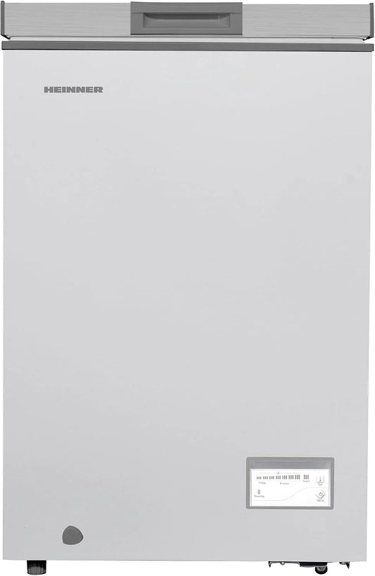 Gefrierschrank HCF-HM100CSE, 100 L, Energieklasse E, Gefrierfach, leise, Tiefkühlschrank, Weiß, flexible linke, rechte Tür, mit 5‐Jahres‐Garantie