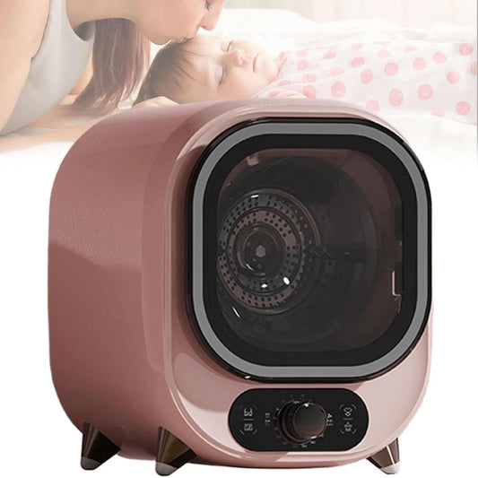 Wäschetrockner, leise, 60 °C konstante temperatur, kleine trocknungsmaschine, für haushalte, Wohnungen und wohnmobile Pink