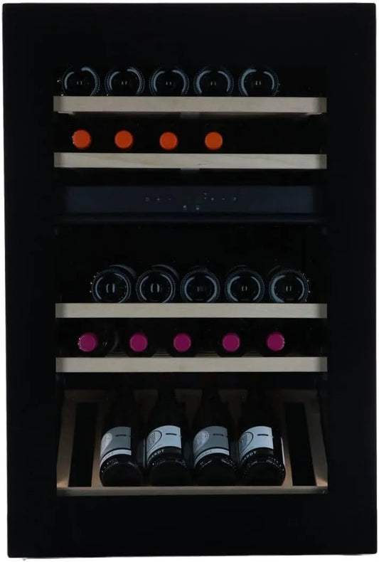 Weinkühlschrank, 87.2 x 59.2 x 56 cm, 45 Flaschen, Glas, Einbau, Schwarz