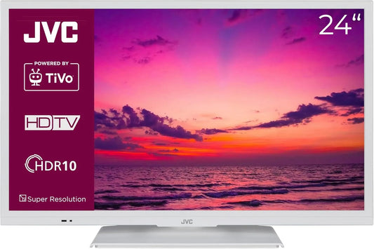 JVC LT-24VH5455W Smart TV, 24 Zoll, Fernseher, HDR, 6 Monate HD+ inkl, Triple-Tuner, HD-Ready