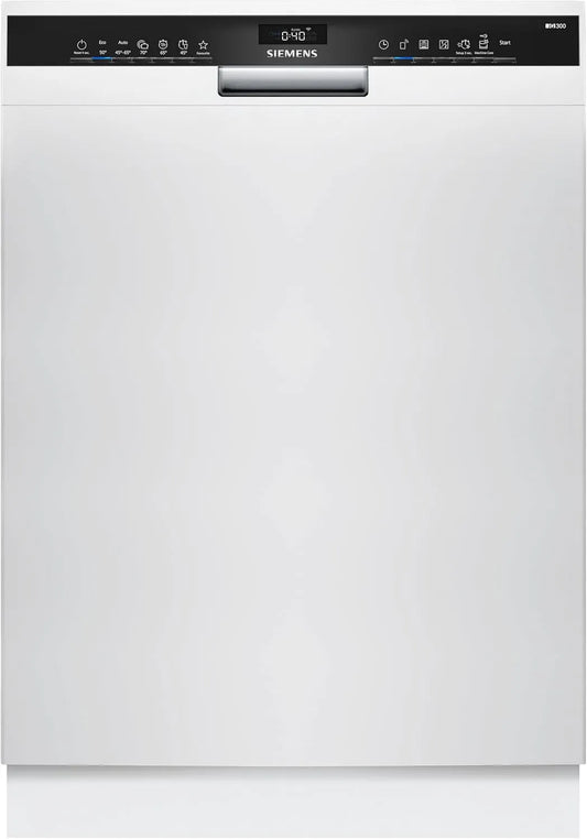 Siemens iQ300 SN43HW03TE Geschirrspüler, 60 cm, smartStart, intensiveZone, varioSpeed Plus, Silence on Demand, Hygiene, Home Connect, aquaStop, Weiß