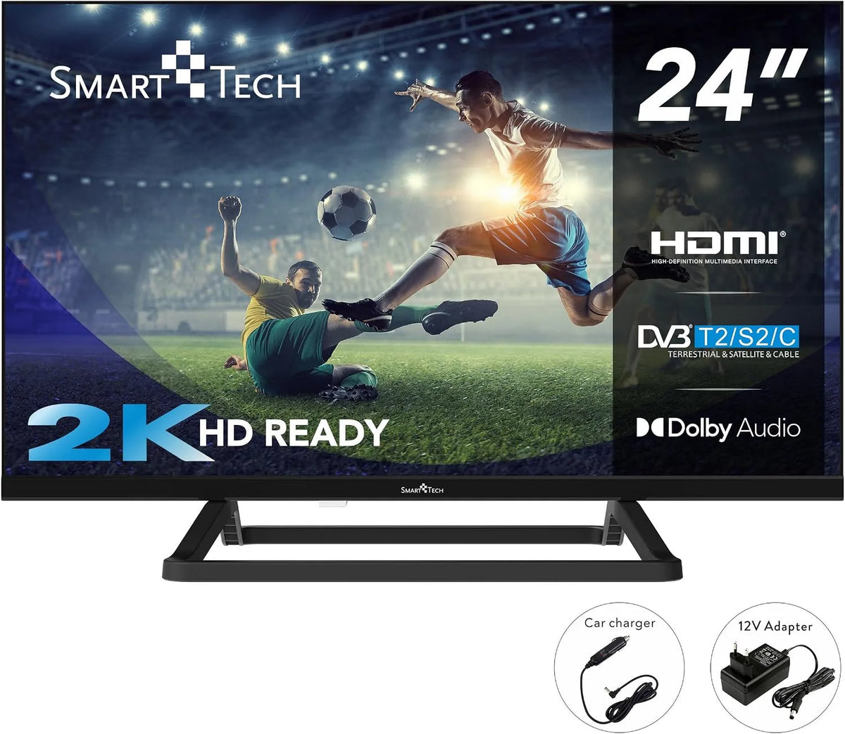 Smart TV 24HN01V3CA, 24 Zoll, Fernseher, Camping, Smart Tech 24HN01V3CA Fernseher 24 Zoll LED Camping TV HD-Ready Auflösung