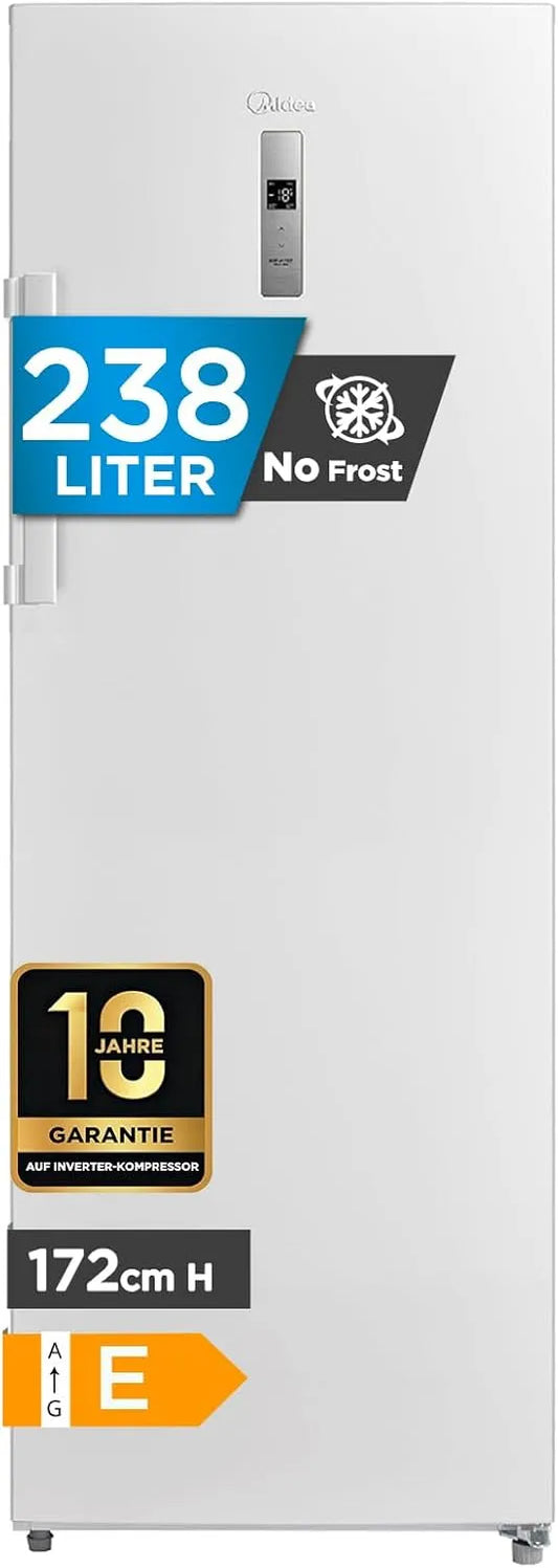 Gefrierschrank, 238 L, Midea 2-in-1, freistehend, Gefrierfach, Tiefkühlschrank, Umschaltbar