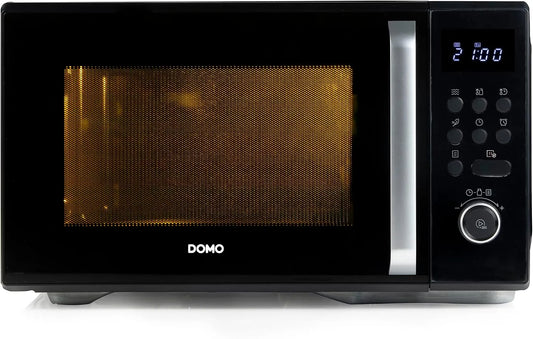 Mikrowelle, 31 L, 1000 W, DOMO DO23101, freistehend, Auftaufunktion, Schwarz, 8 automatische Programme, 5 Leistungsstufen