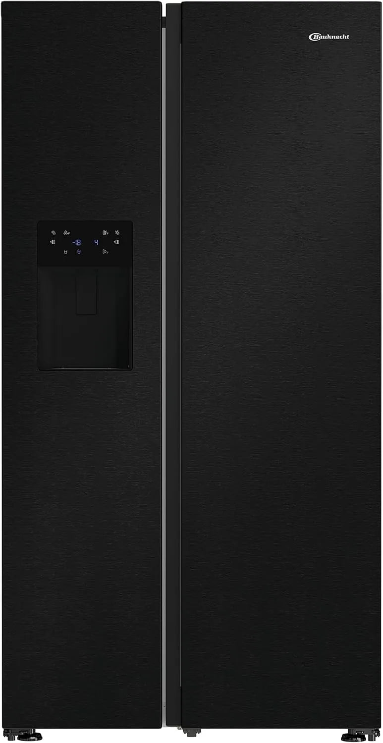 Bauknecht E90 Kühl-Gefrierkombination, No Frost, Inverter, Kühlschrank mit Gefrierfach, Schwarz, 25 Jahre nachgewiesene Zuverlassigkeit und, Dual Cool