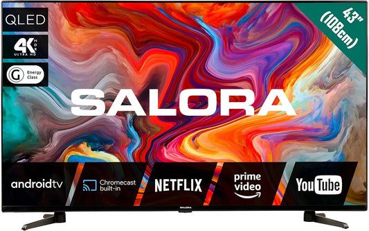 Smart TV, Fernseher, SALORA 43QLEDTV, Android OS