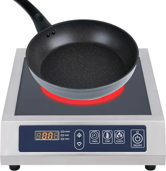 Induktionskochfeld, 3500 W, Induktionsplatte, 10 Temperatureinstellungen und 11 Leistungsst, maximale Temperatur 300 °C, elektromagnetische Induktion