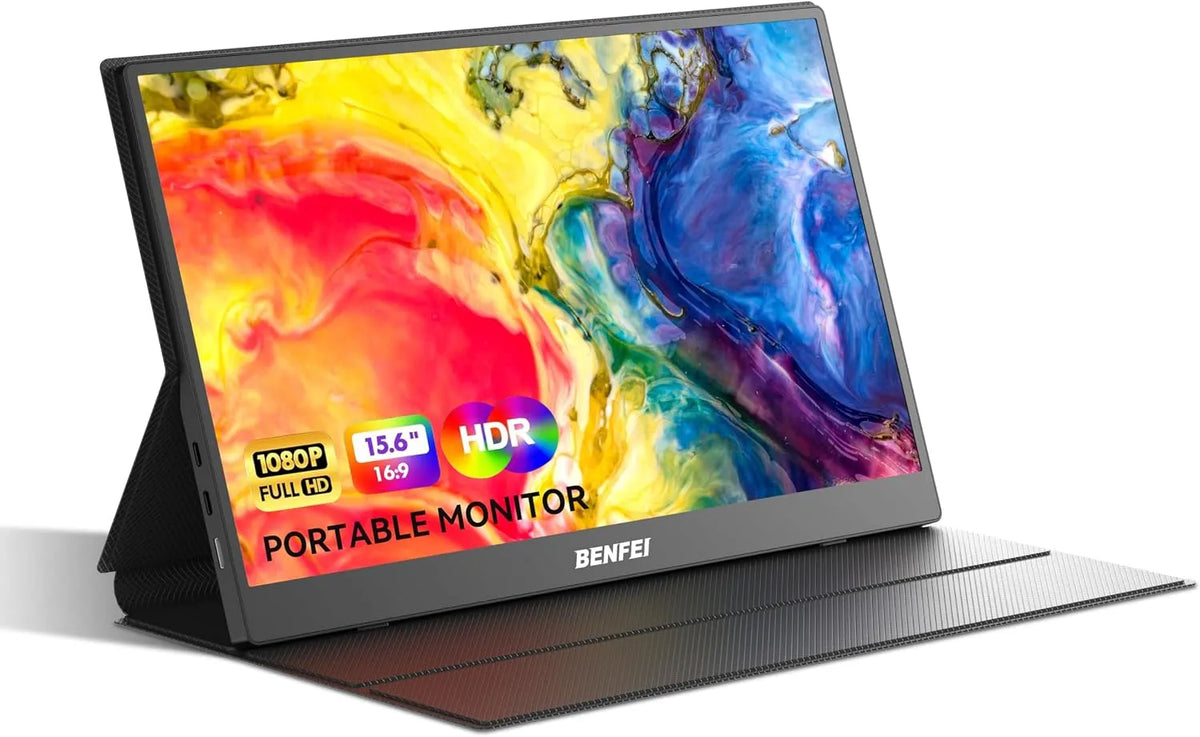 Monitor 1080p PS5, Gaming-Ausstattung, tragbar, HDR, Full HD, IPS-Panel, HDMI, USB, PC-Bildschirm, Plug & Play Externer Monitor für Laptop PC