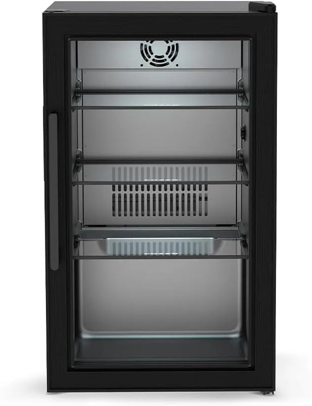 Kühlschrank, 63 L, 3 bis 10 °C, Outdoor, Glas, IP44 Stecker, LED-Innenlicht, Kompressor-Kühlung 3, 10 °C